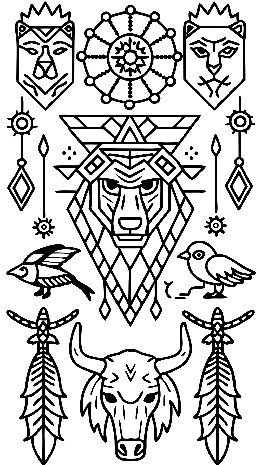 native indian coloring pages